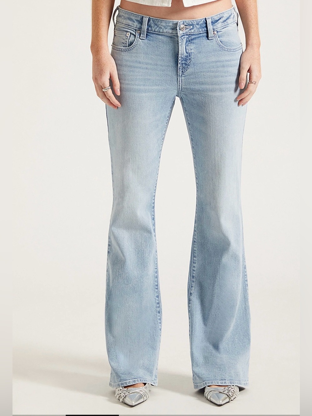 NWT PacSun Low Rise Bootcut Jeans Light Wash Y2K Flare Denim 23 & 30